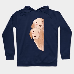 Cute golden retriever drawing Hoodie